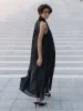 Купить Двухслойное платье-макси из тенселя с воротником-халтер (черное) в фирменном магазине спортивной одежды Brillante.by