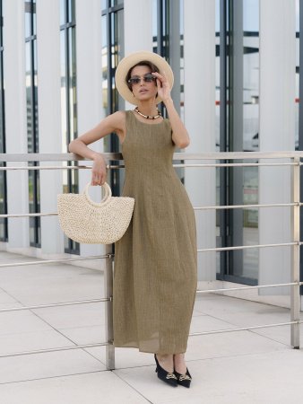 Купить Платье- миди А-силуэта цвет Хаки в фирменном магазине спортивной одежды Brillante.by