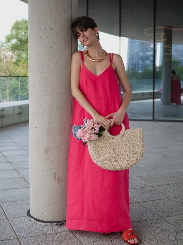 Платье комбинация цвет Малиновый щербет