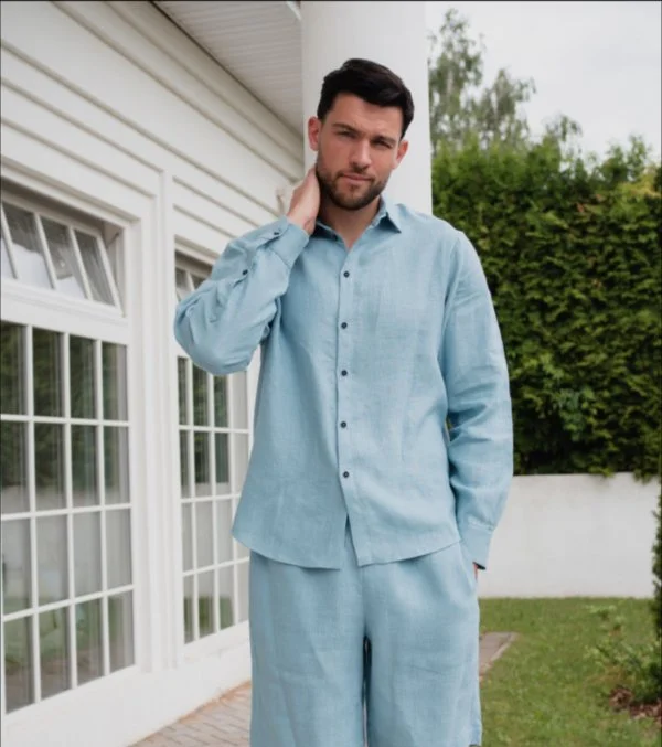 Костюм рубашка с брюками цвет Океан  (можно купить отдельно)