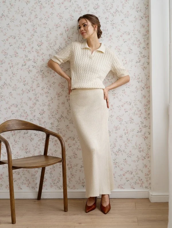 Юбка цв.сливочный