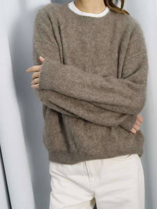 Свитер кашемировый цв. Бежево-коричневый