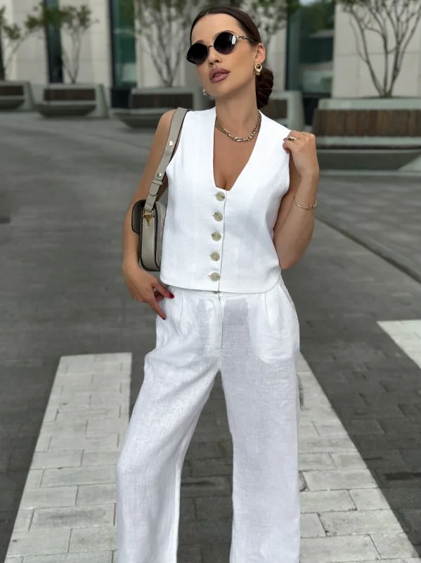 Костюм с жилетом цвет Белый  