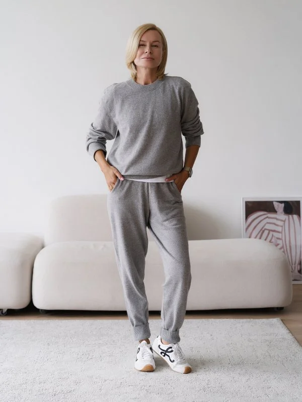 Костюм из ангоровой шерсти цвет СЕРЫЙ