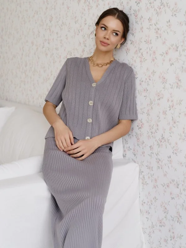 Кардиган цв.серый