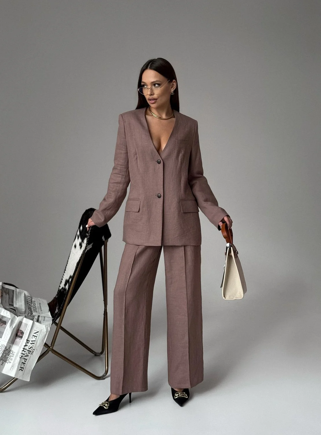 Костюмная группа двойка Style цв.сливочное какао (жакет и брюки можно купить отдельно) Костюмная группа двойка Style цв.сливочное какао (жакет и брюки можно купить отдельно)