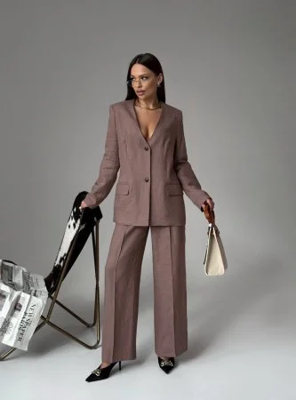 Костюмная группа двойка Style цв.сливочное какао (жакет и брюки можно купить отдельно) Купить Костюмная группа двойка Style цв.сливочное какао (жакет и брюки можно купить отдельно) в фирменном магазине спортивной одежды Brillante.by