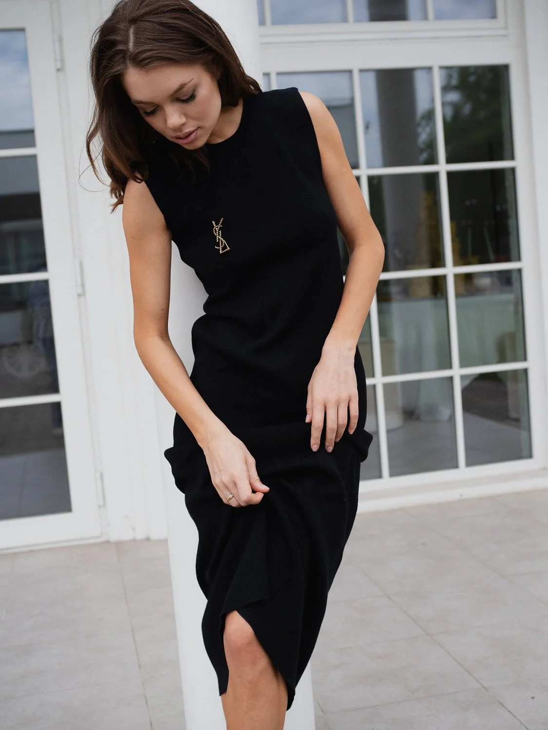 Платье трикотажное CHIC цв. черный