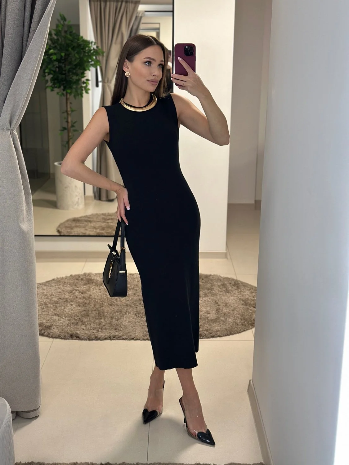 Платье трикотажное CHIC цв. черный