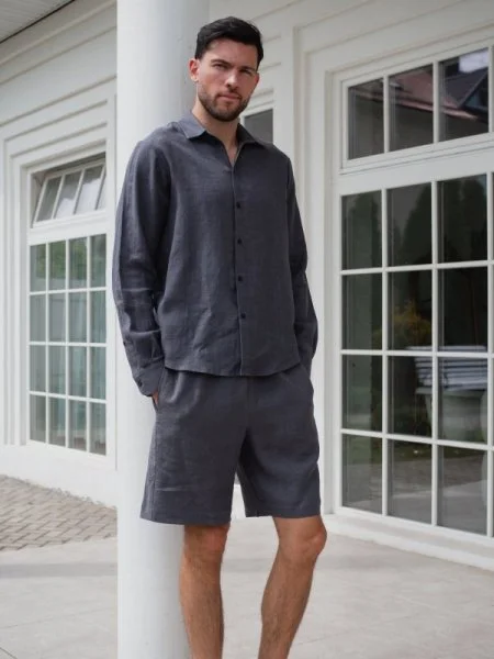 Костюм рубашка с шортами цвет Графит  (можно купить отдельно)