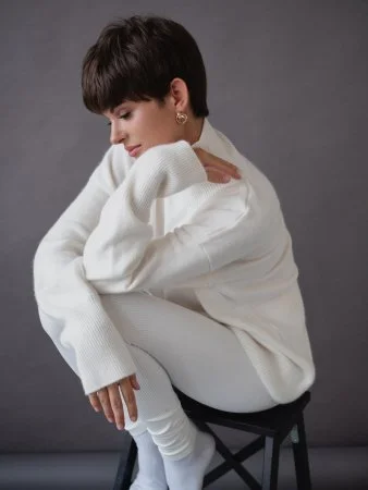 Купить Свитер из ангоровой шерсти цвет Белый в фирменном магазине спортивной одежды Brillante.by