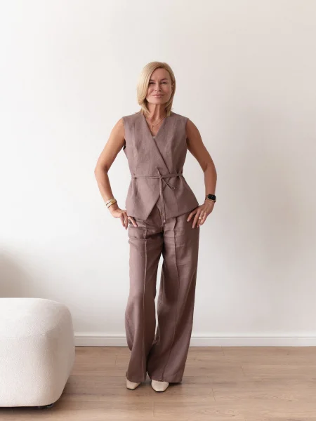 Жилет с поясом цвет Сливочное какао - в фирменном магазине спортивной одежды Brillante.by