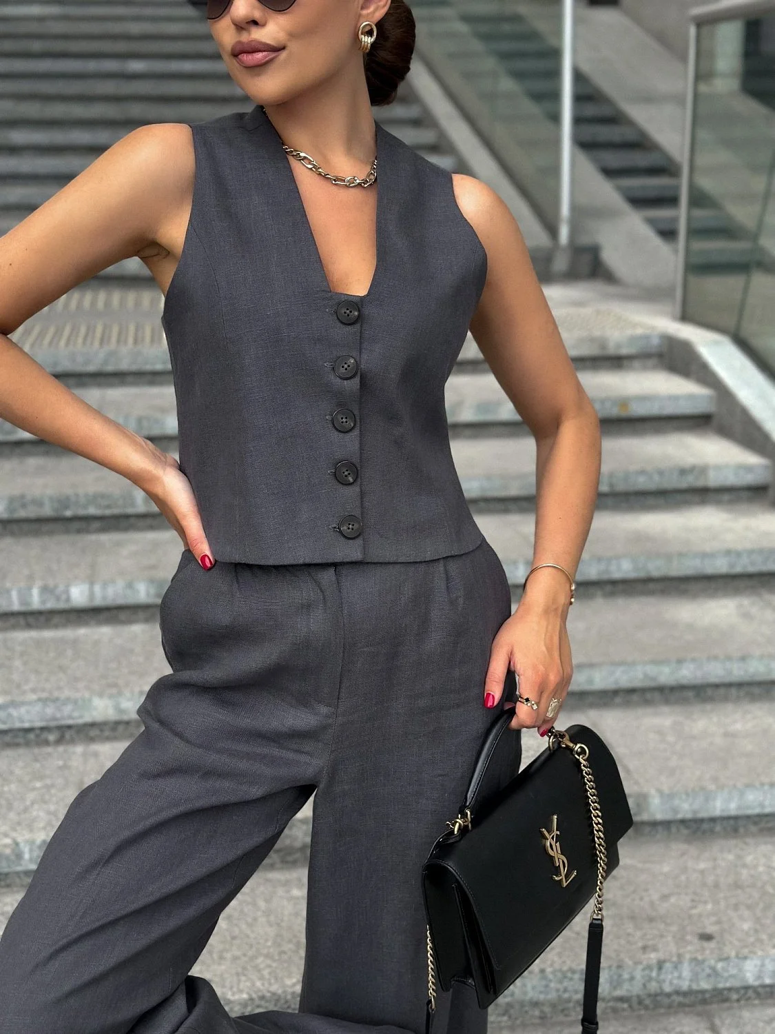 Костюм с жилетом цвет Графит (жилет и брюки можно купить отдельно)