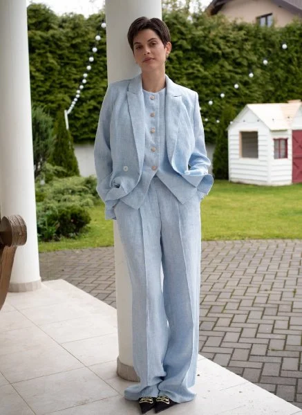 Брюки Dolce Lino цвет голубой - в фирменном магазине спортивной одежды Brillante.by