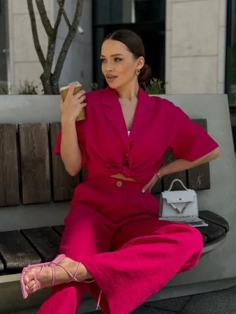 Костюм с рубашкой с укороченным рукавом цвет Фуксия Купить Костюм с рубашкой с укороченным рукавом цвет Фуксия в фирменном магазине спортивной одежды Brillante.by