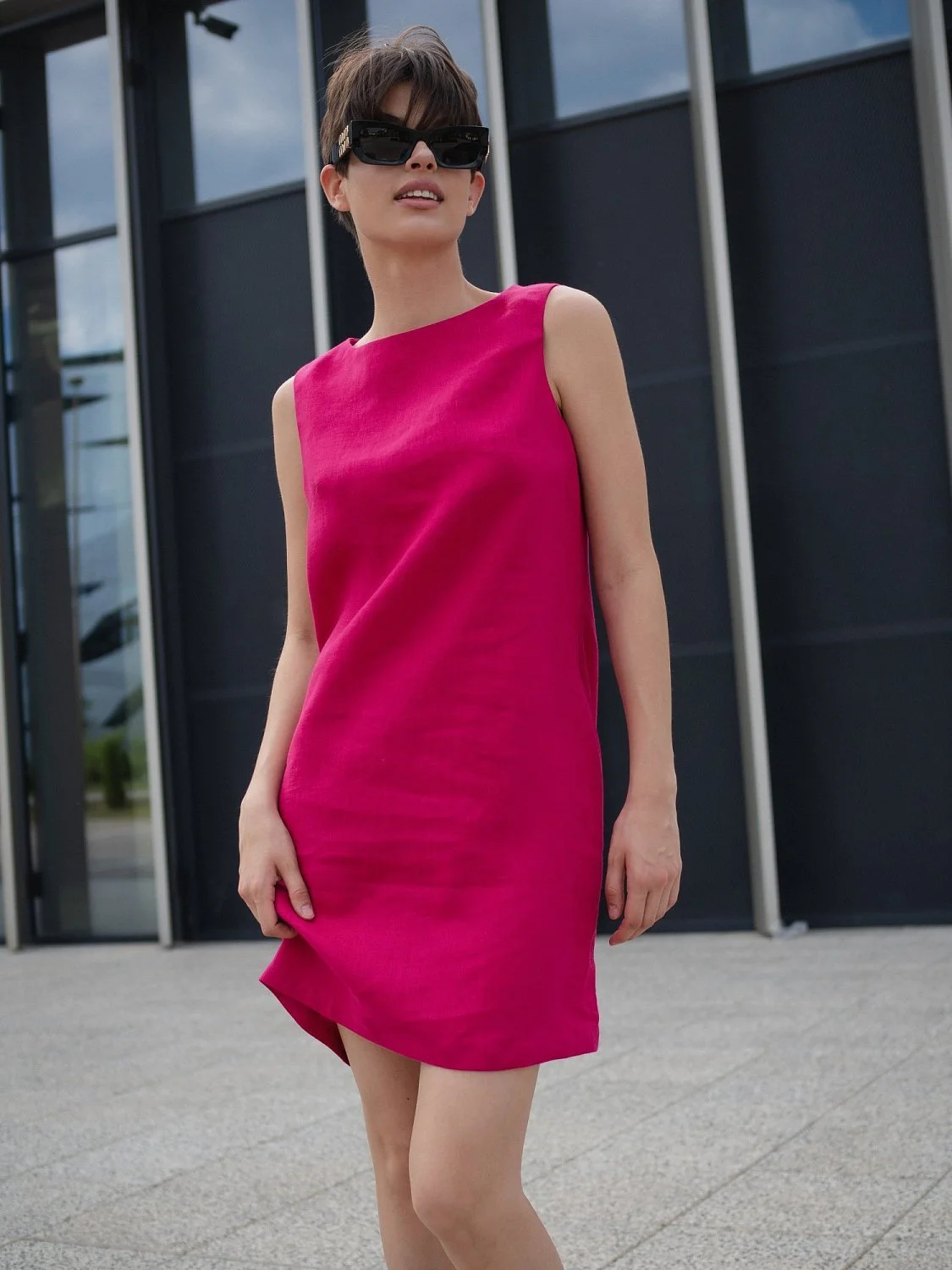 Платье футляр цвет Фуксия