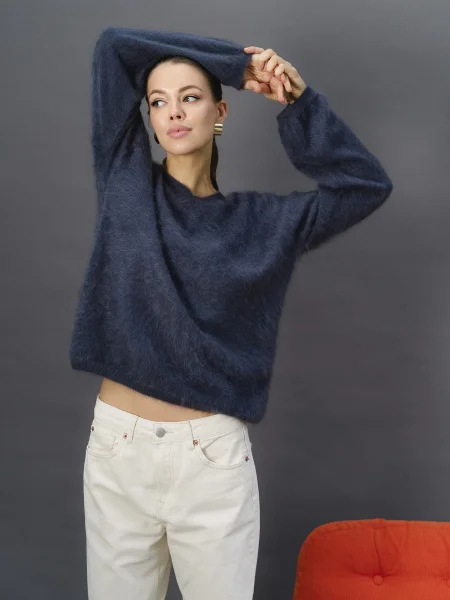 Свитер кашемировый цв.Глубокий синий - в фирменном магазине спортивной одежды Brillante.by