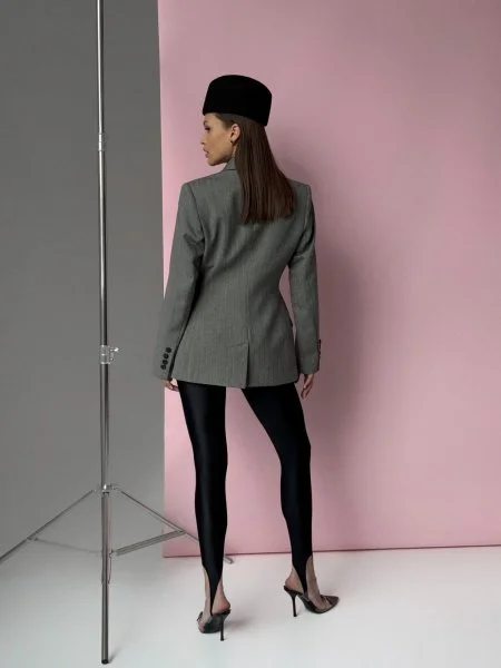 Жакет приталенный принт ёлочка - в фирменном магазине спортивной одежды Brillante.by