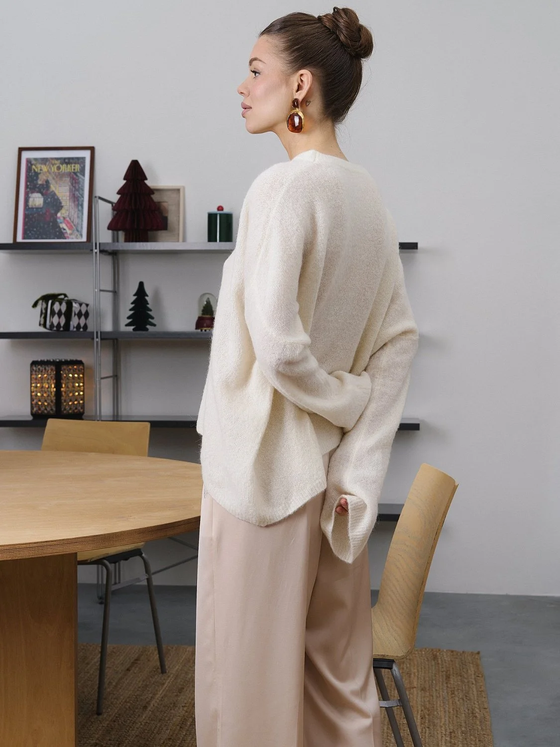 Свитер из мохера цвет Айвори