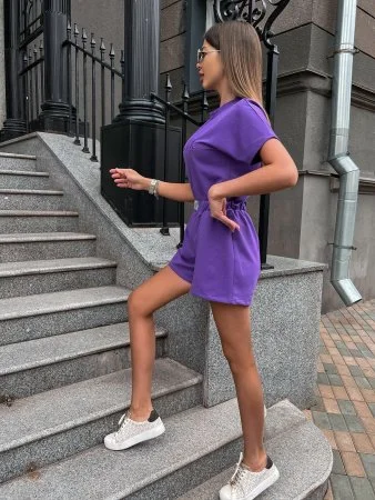 Костюм женский с шортами Фиолетовый Купить Костюм женский с шортами Фиолетовый в фирменном магазине спортивной одежды Brillante.by