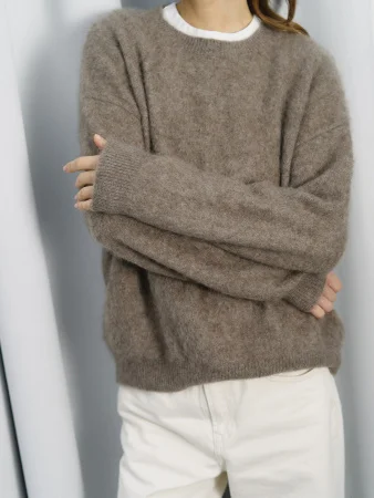 Свитер кашемировый цв. Бежево-коричневый