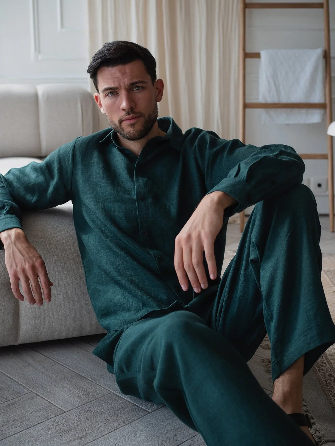 Костюм рубашка, брюки цвет Изумруд  (можно купить отдельно)