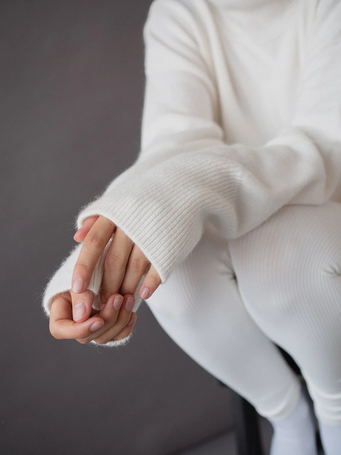 Свитер из ангоровой шерсти цвет Белый