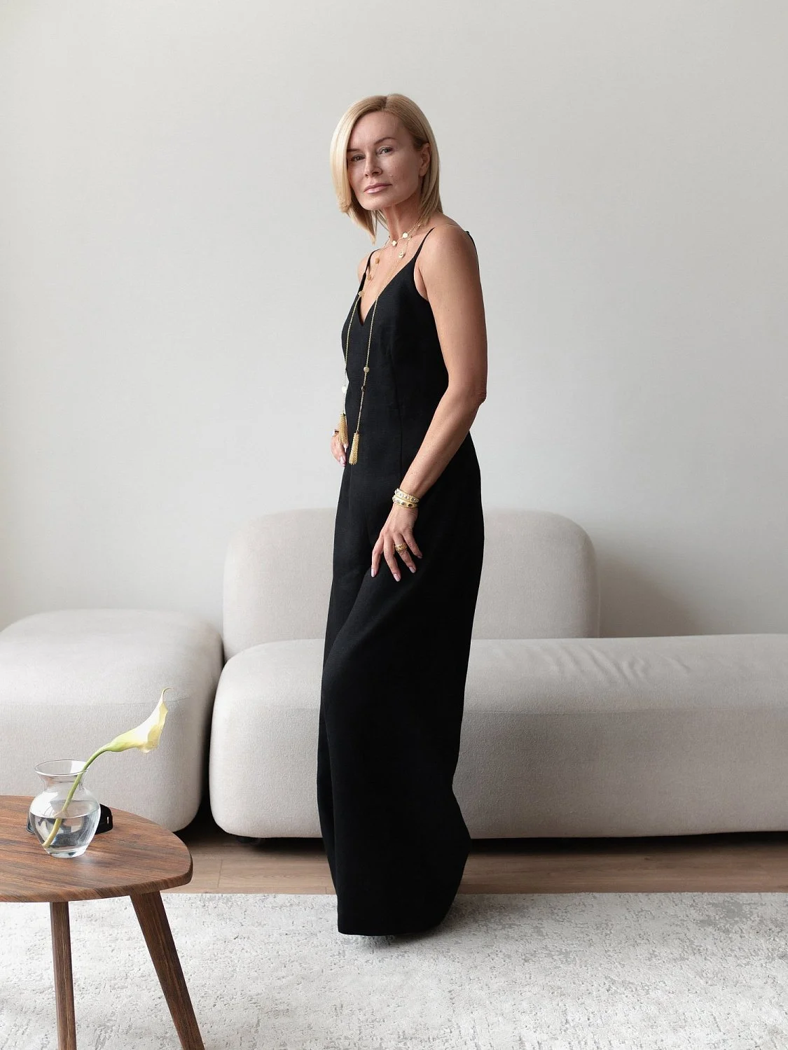 Комбинезон брючный цвет черный Комбинезон брючный цвет черный