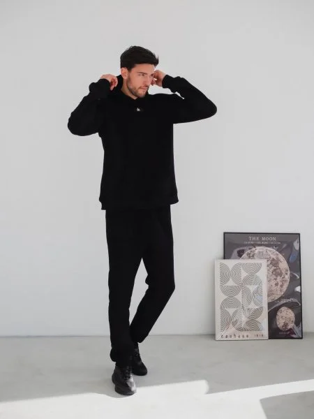 Костюм утеплённый с флисовым подкладом цвет ЧЕРНЫЙ - в фирменном магазине спортивной одежды Brillante.by