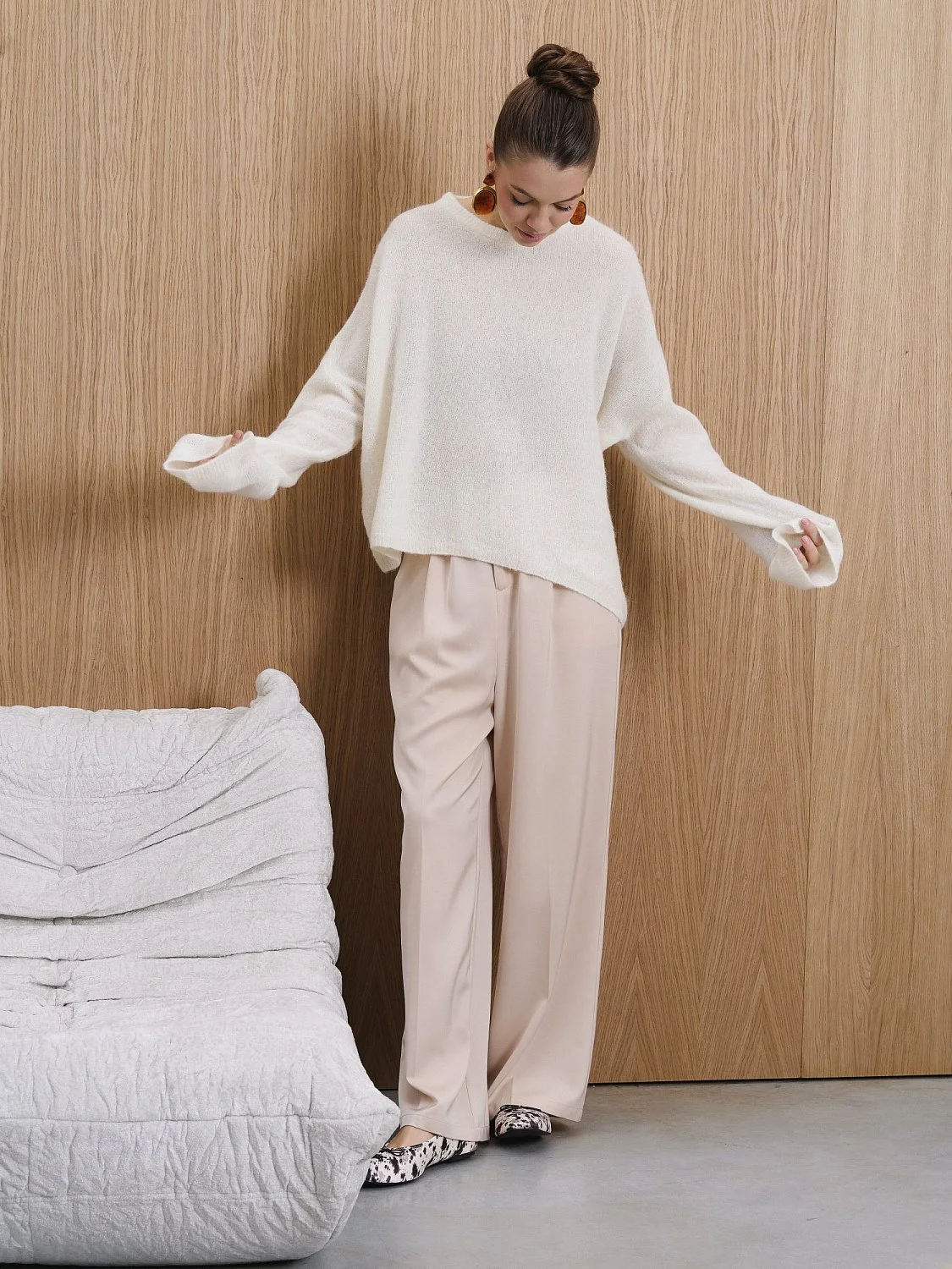 Свитер из мохера цвет Айвори