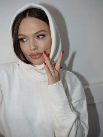 Капор ангоровый цвет Белый Купить Капор ангоровый цвет Белый в фирменном магазине спортивной одежды Brillante.by