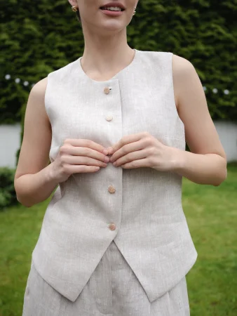 Жилет с круглым горлом цвет натуральный Купить Жилет с круглым горлом цвет натуральный в фирменном магазине спортивной одежды Brillante.by