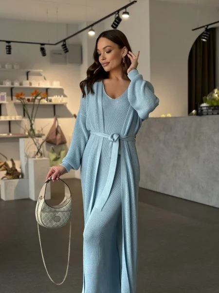 Комплект COZY серебристо-голубой ( кардиган и платье можно купить отдельно) Комплект COZY серебристо-голубой ( кардиган и платье можно купить отдельно) - в фирменном магазине спортивной одежды Brillante.by