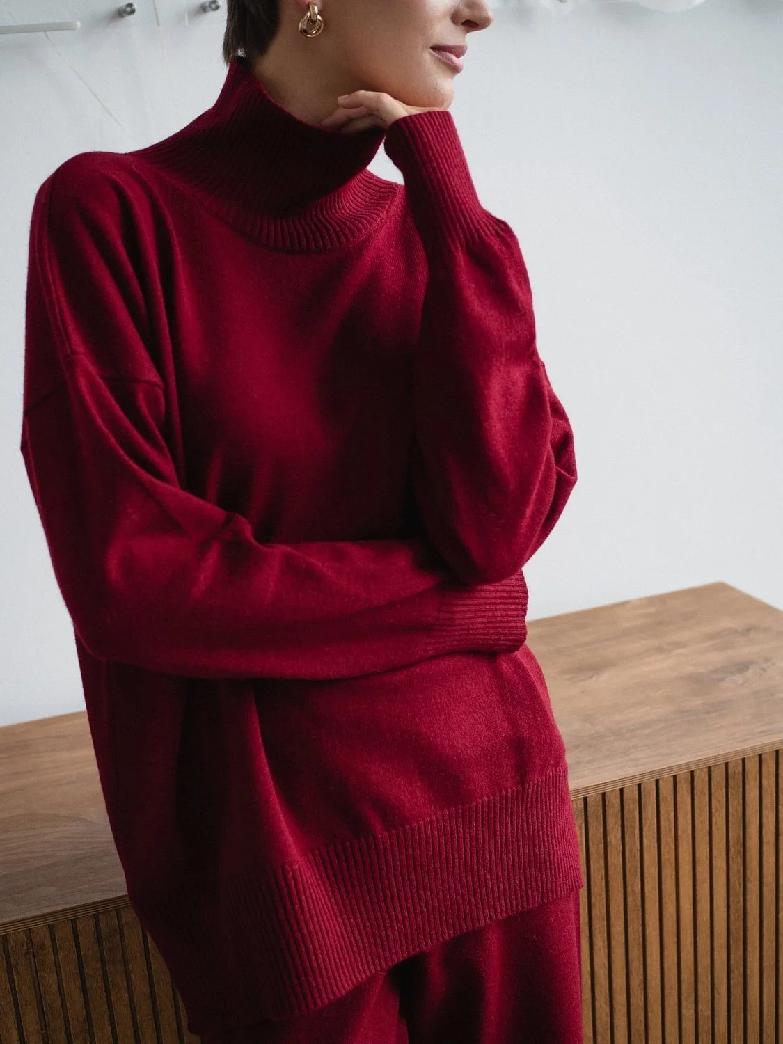 Костюм из ангоры цвет Марсала Костюм из ангоры цвет Марсала