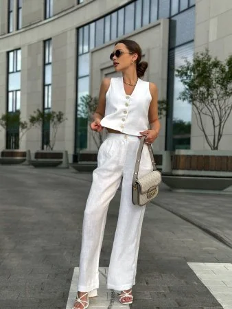 Купить Костюм с жилетом цвет Белый  (жилет и брюки можно купить отдельно) в фирменном магазине спортивной одежды Brillante.by