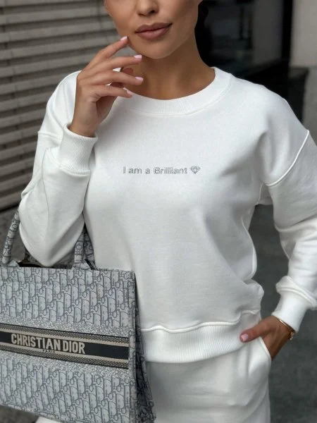 Костюм "I am a BRILLIANT" цвет Молочный Костюм "I am a BRILLIANT" цвет Молочный - в фирменном магазине спортивной одежды Brillante.by