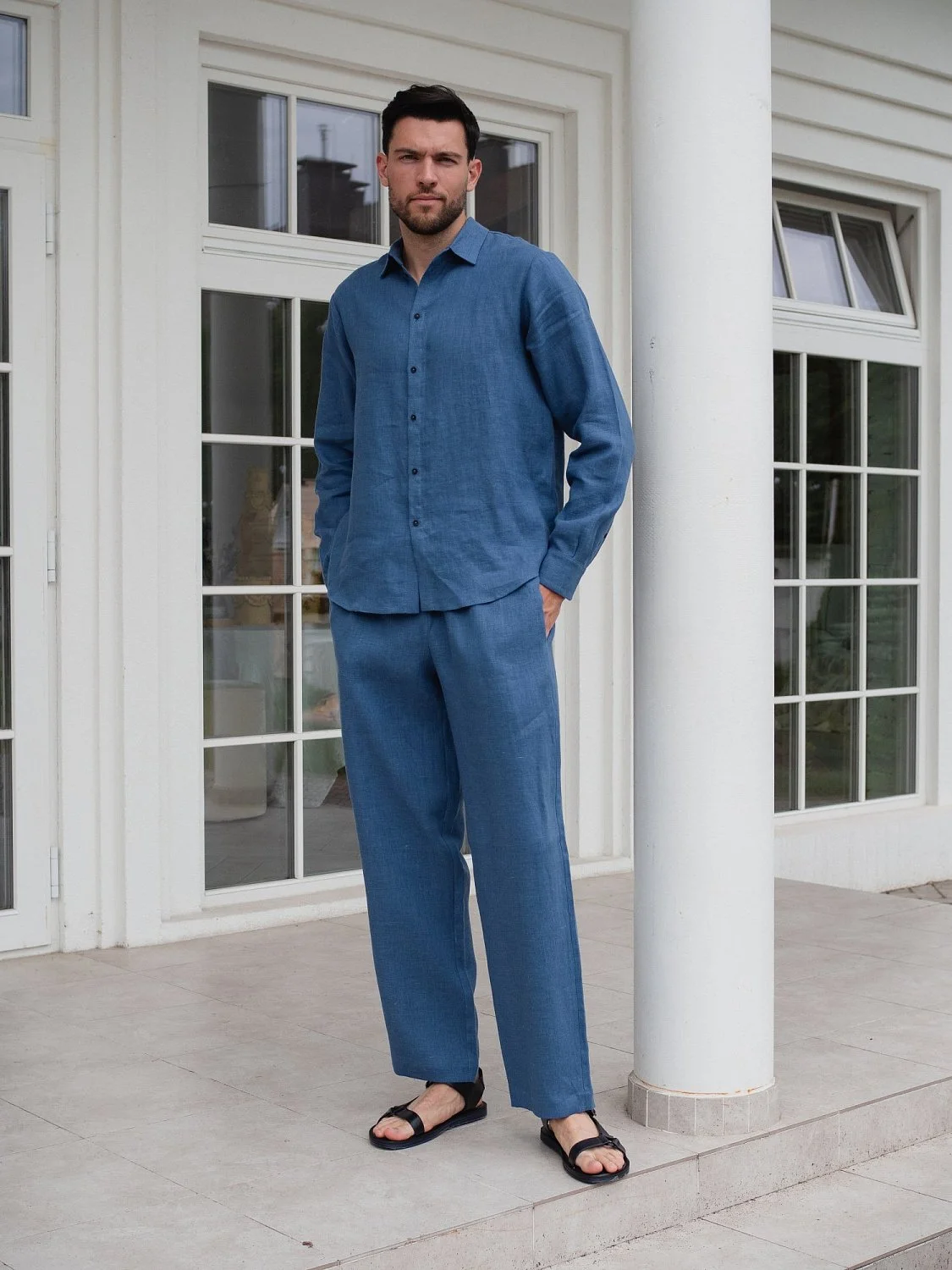 Костюм рубашка, брюки цвет Синий  (можно купить отдельно)