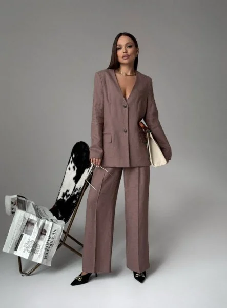 Костюмная группа двойка Style цв.сливочное какао (жакет и брюки можно купить отдельно)