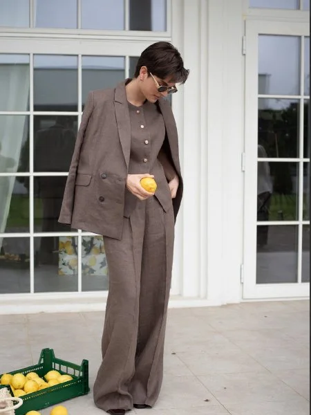 Брюки Dolce Lino цвет шоколад - в фирменном магазине спортивной одежды Brillante.by