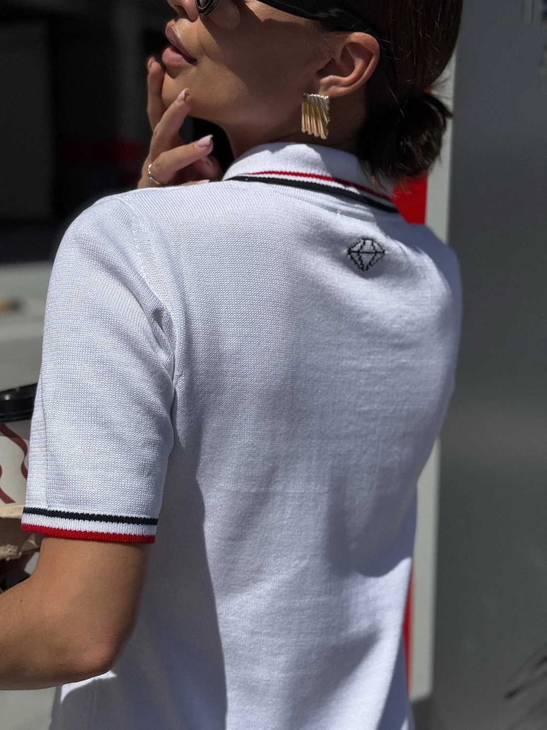 Платье поло Aesthetics цв. белый