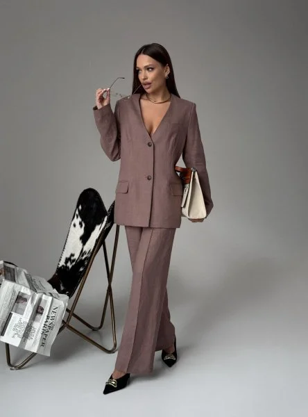 Костюмная группа двойка Style цв.сливочное какао (жакет и брюки можно купить отдельно) - в фирменном магазине спортивной одежды Brillante.by