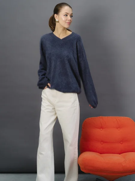 Свитер кашемировый цв.Глубокий синий - в фирменном магазине спортивной одежды Brillante.by