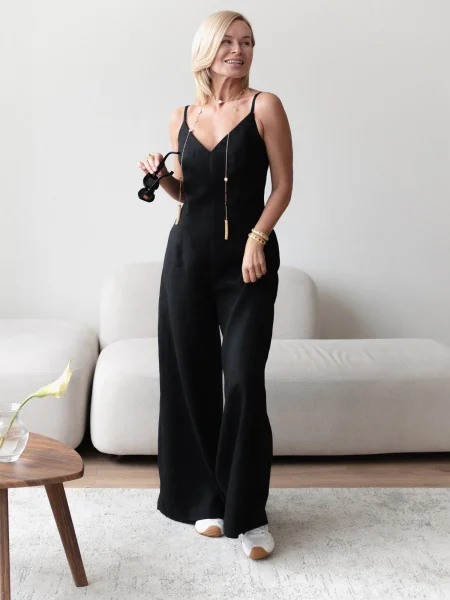 Комбинезон брючный цвет черный - в фирменном магазине спортивной одежды Brillante.by