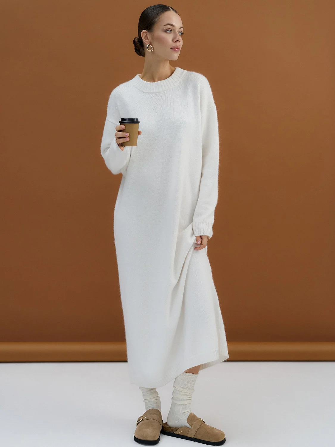 Платье ангоровое цвет Молочный Платье ангоровое цвет Молочный