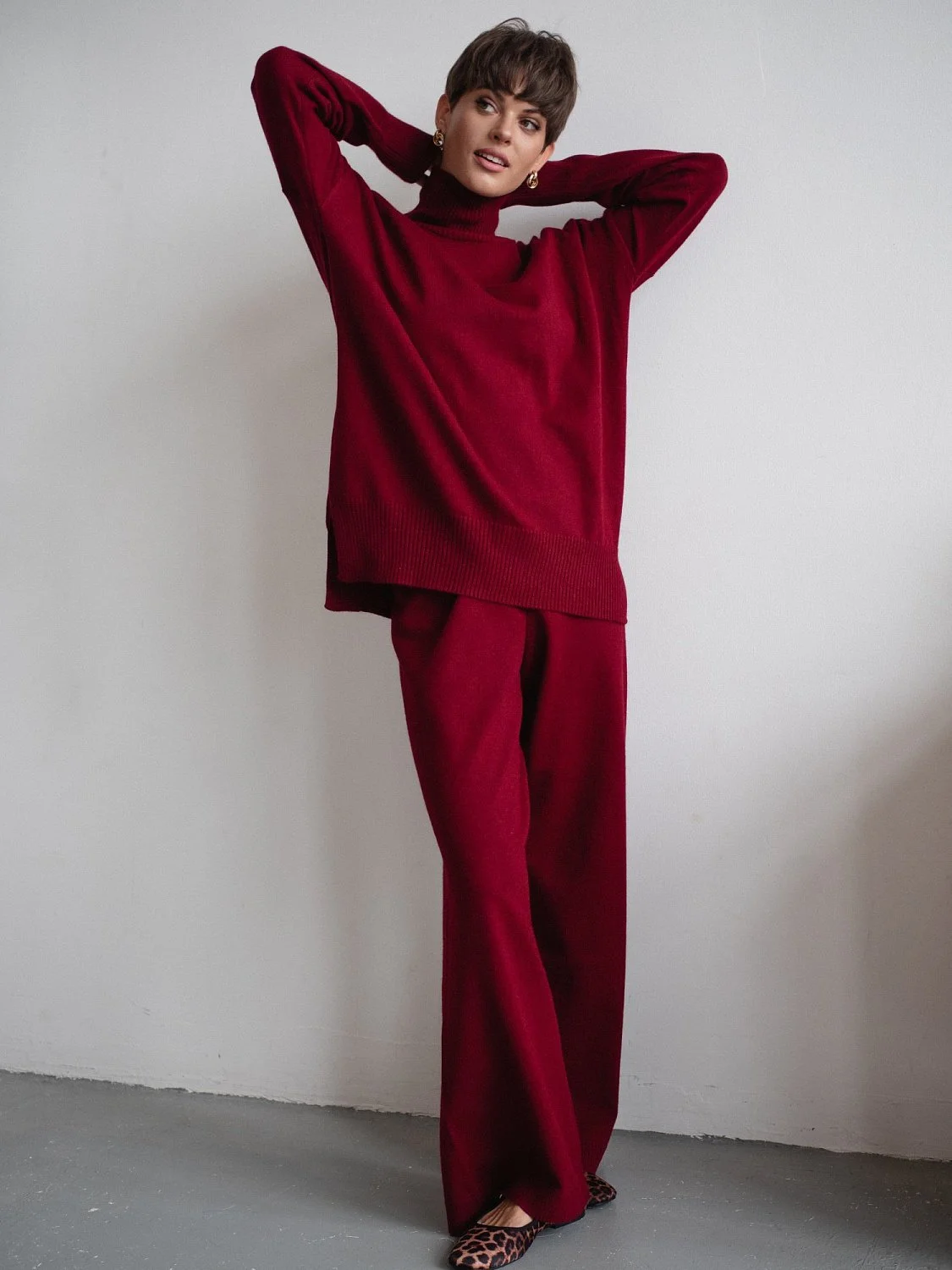 Костюм из ангоры цвет Марсала Костюм из ангоры цвет Марсала