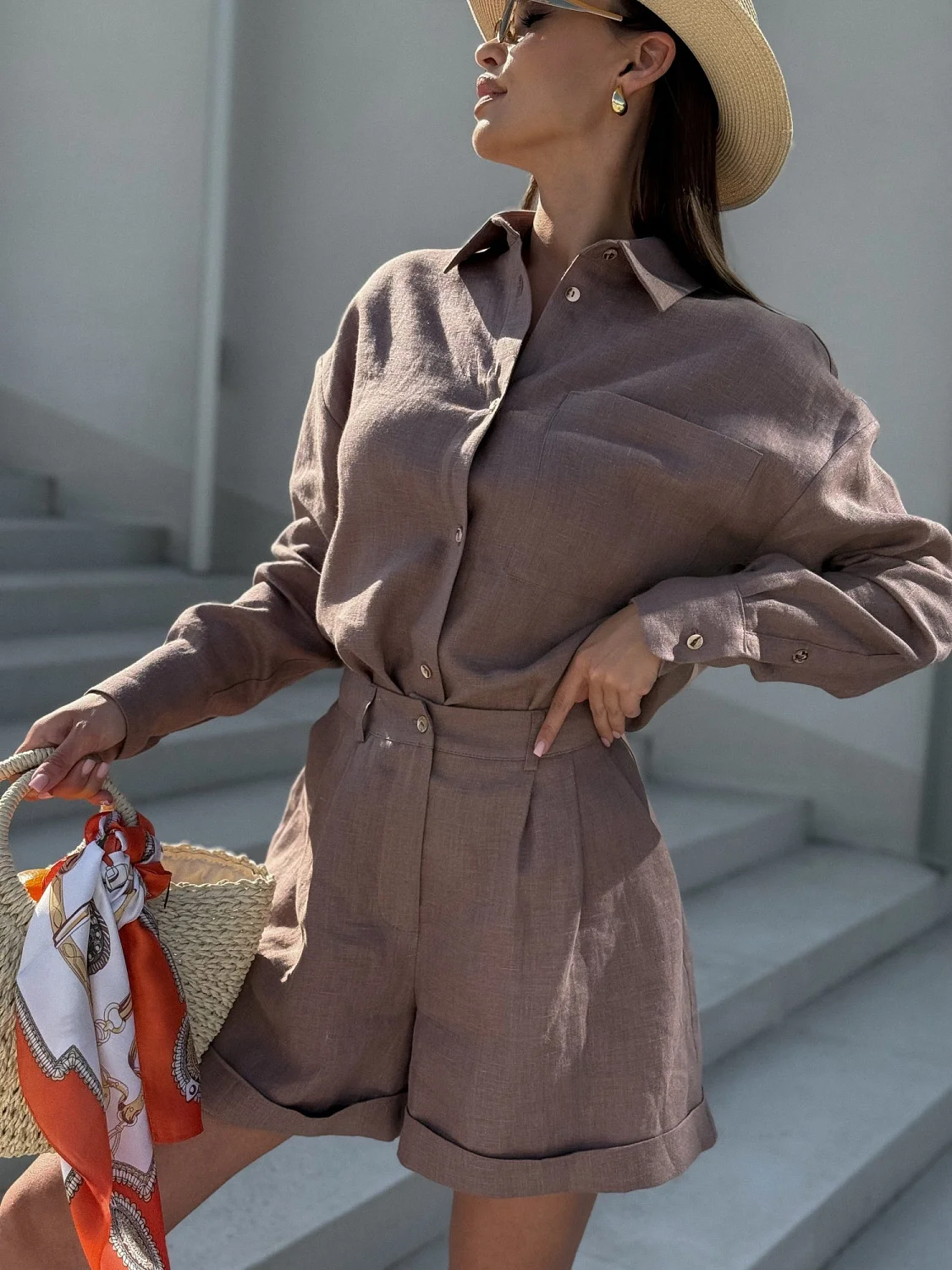 Рубашка Dolce Vita цвет мокко Рубашка Dolce Vita цвет мокко