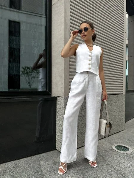 Костюм с жилетом цвет Белый   - в фирменном магазине спортивной одежды Brillante.by