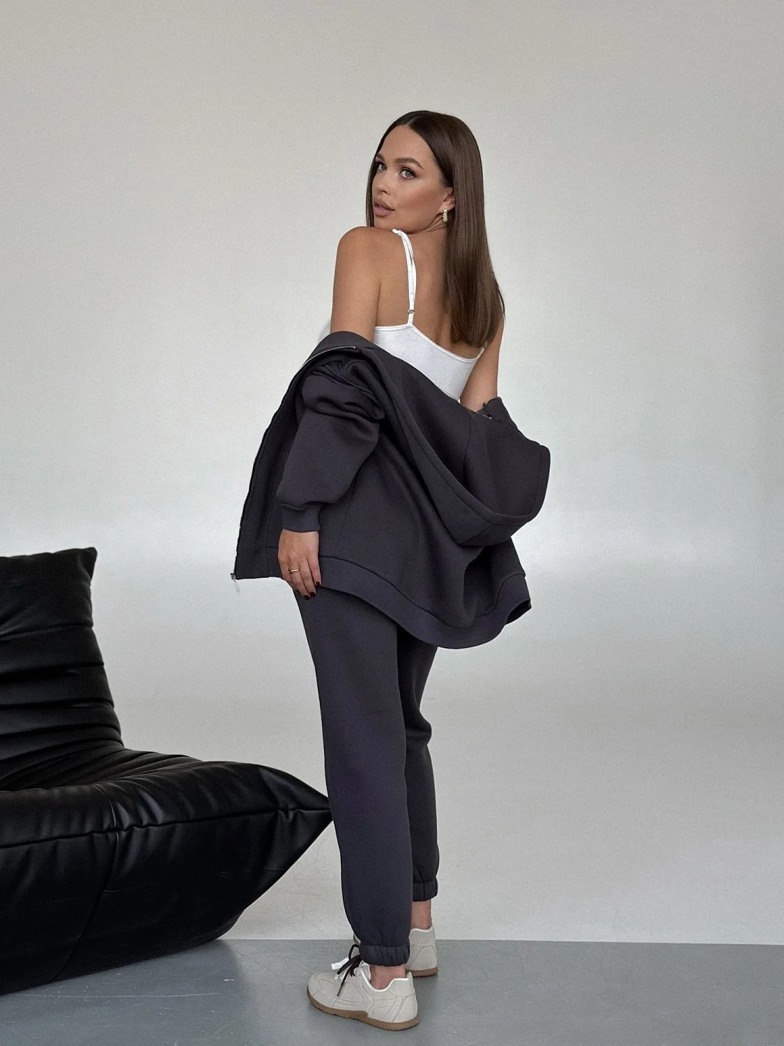 Костюм на молнии цвет ГРАФИТ BS Костюм на молнии цвет ГРАФИТ BS