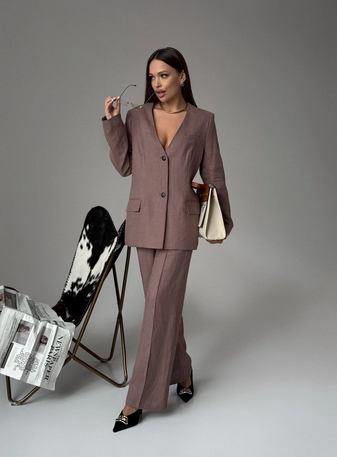 Костюмная группа двойка Style цв.сливочное какао (жакет и брюки можно купить отдельно) Костюмная группа двойка Style цв.сливочное какао (жакет и брюки можно купить отдельно)