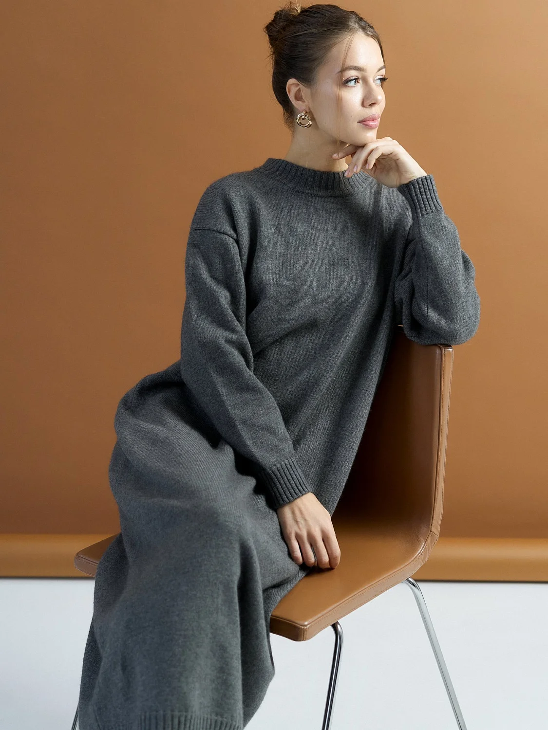 Платье ангоровое цвет Графит